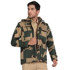 uniformer Camouflage Full Sleeves BSF Jacket with Hood for Men | Tactical Military Jacket | Army Jacket | Durable, Stylish & Comfortable | Outdoor & Duty Wear | Law Enforcement