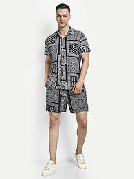 DHRUVI TRENDZ Men's Lycra Solid Co-Ord Set