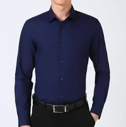 Peter England Men's Cotton Slim Fit Solid Full Sleeve Casual Shirt