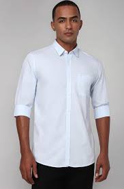 Peter England Men's Slim Fit Full Sleeve Cotton Solid Casual Shirt with Pocket