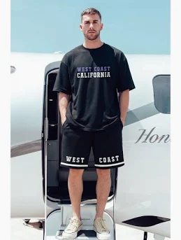 Black Panther Men's T-Shirt & Shorts Co-Ord Set-SET 1002X