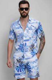 GRECIILOOKS Co-ord Set for Men | Trendy Night Dress for Boys | T-Shirt and Shorts Combo for Lounge | Stylish Summer and Travel Wear | Men's Matching Two-Piece for Vacation