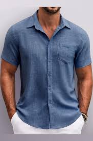 Lymio Men Cotton Regular Fit Shirt || Stylish (Resort-Slub)