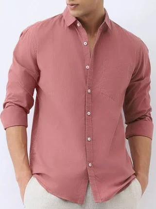 Urbano Fashion Men's Cotton Full Sleeve Regular Fit Casual Solid Shirt