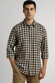 Peter England Slim Fit Checkered Shirt for Men – Full Sleeves | Cotton | Smart & Stylish