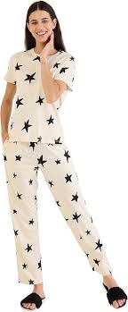 Sweet Dreams Women Printed Pyjama Set
