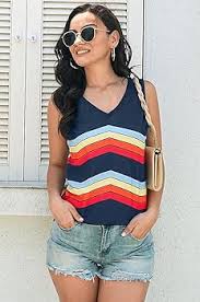 ETCYY NEW Tank Tops for Women, Cute Sleeveless V Neck Workout Tops Printed Running Casual Athletic T Shirts