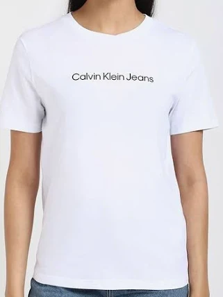 Calvin Klein Women White T Shirt