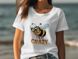 Womens Bee Happy T Shirt Funny Vintage Graphic Honey Bumblebee Dad Joke Humor