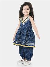 BownBee Ethnic Wear Cotton Kurti and Harem Suit Set for Girls, With Sleeveless Halter Neck Kurti for Your Baby Girl's, Ideal for all Festive Occasions