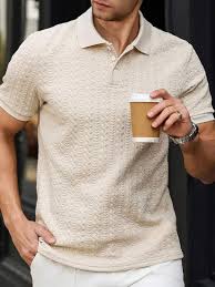Trillion Jacquard Men's Polo T Shirt for Men | Textured Tshirts for Man (Polyester Blend | Regular Fit)
