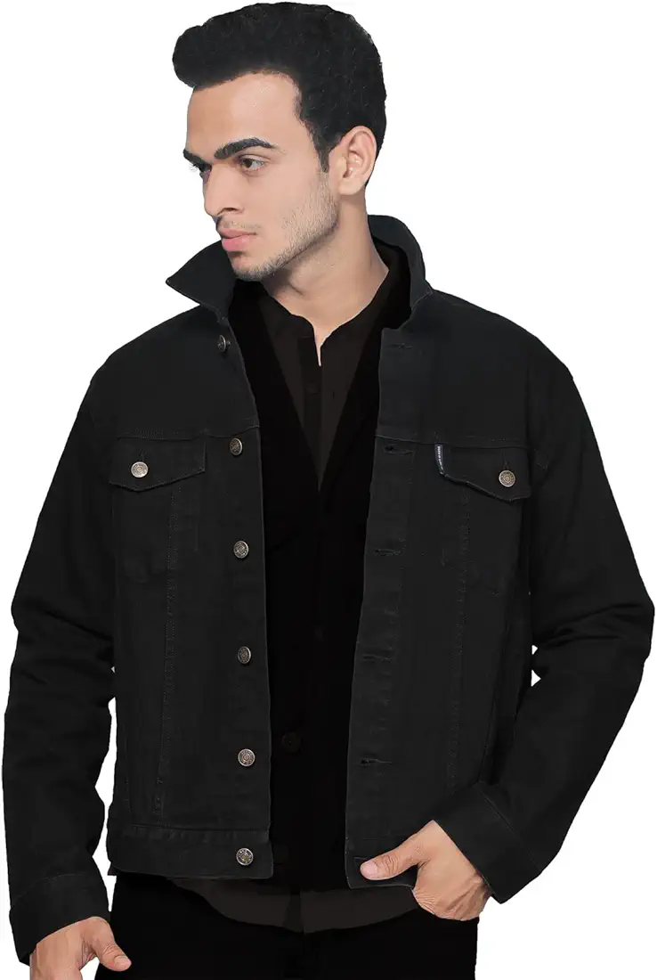 Dream of Glory Inc. Men's Standard Length Cotton Blend Solid Regular Jacket