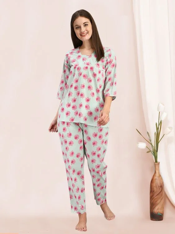 Lastinch Women Maroon Sweet Dreams Night Suit Set
