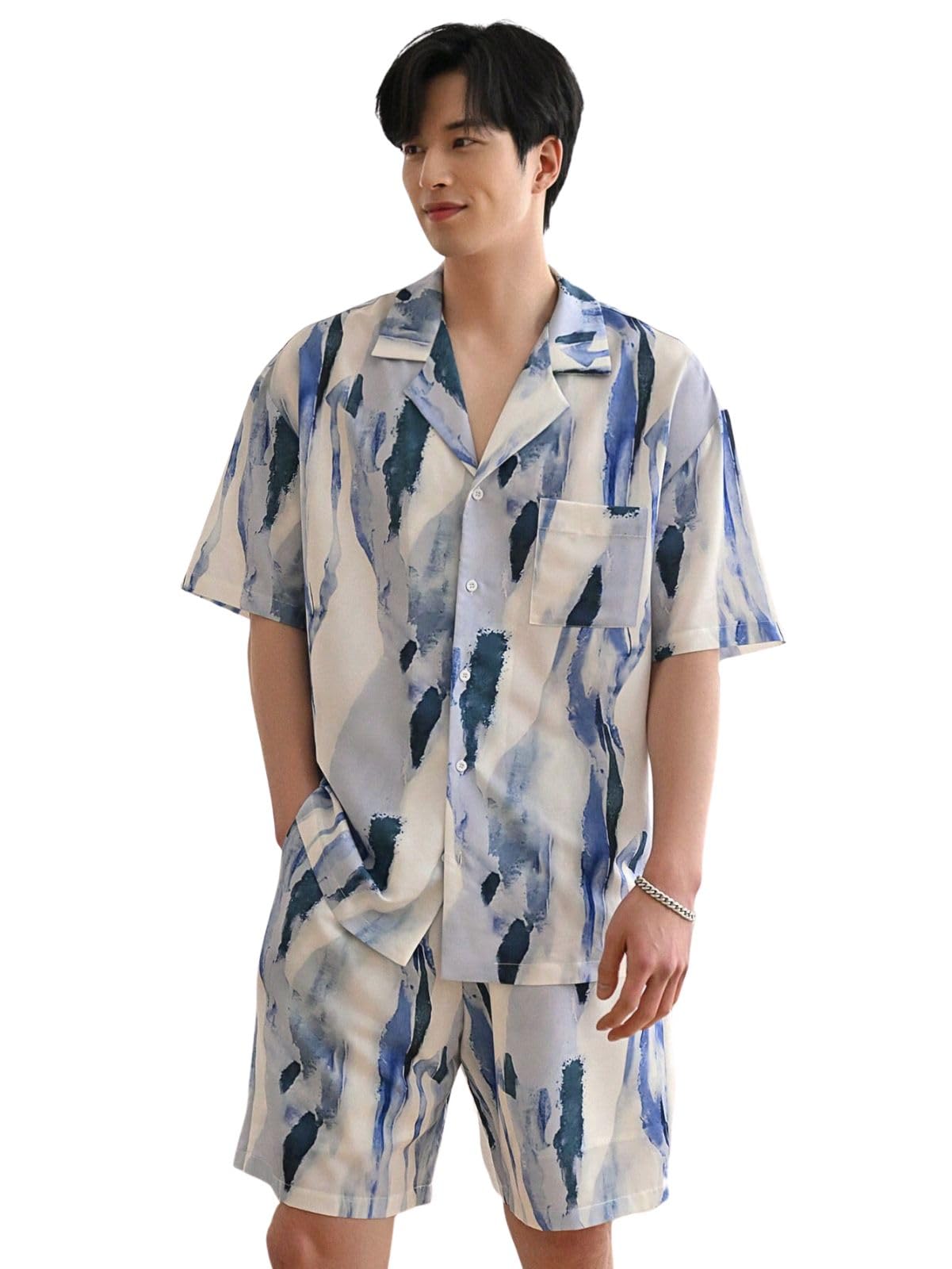 DHRUVI TRENDZ Men's Lycra Solid Co-Ord Set