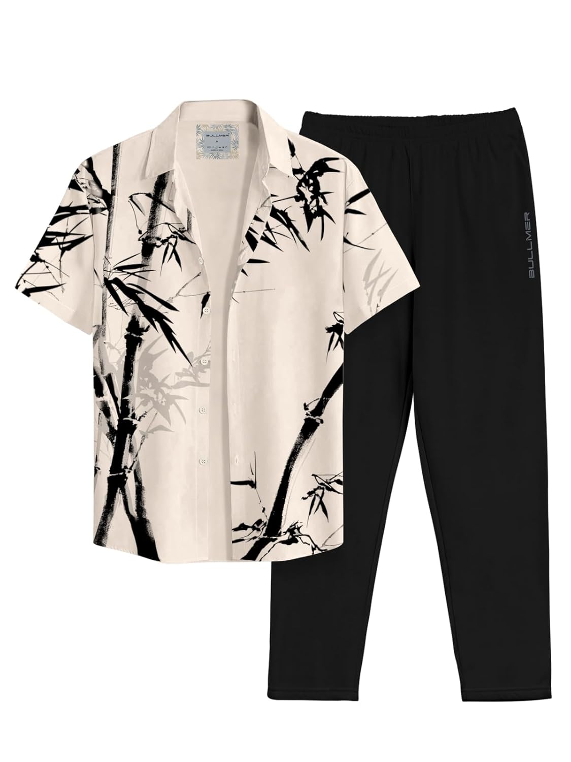 BULLMER Trendy Clothing Set with Shirt & Pants Co-ords for Men