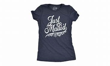 Crazy Dog Tshirts Womens Just Maui'd Tshirt Cute Just Married Hawaii Honeymoon Tee