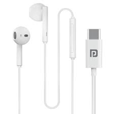 Portronics Conch Theta C Type C Wired Earphones with Mic - White