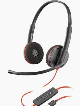 Poly Blackwire 3220 Stereo Headset | USB-C/A, Noise-Canceling Mic