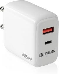 UNIGEN 45W PD QC Dual Port Wall Charger Type-C Adapter for Android