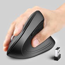 iClever Ergonomic Vertical Wireless Mouse for Laptop/PC - Adjustable DPI, 6 Buttons