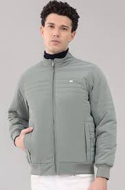 Monte Carlo Mens Solid Collared Neck Full Sleeve Jacket