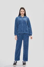 Women Winter Night Suit, Sweatshirt with Lower, Warm Sleepwear Set