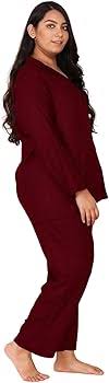 Lastinch Women Maroon Sweet Dreams Night Suit Set