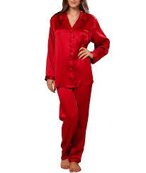 DEHMAN 100 Percent Silky Satin Silk Luxury Pajamas Pure Full Length, Women Sleepwear,Silk Pajams Silky Nightwear, Silky Satin slipwear