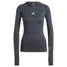 adidas Women's Polyester Geometric Slim Fit T-Shirt