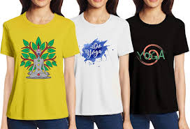 Pooplu Women's Regular Fit Yoga Combo Cotton Graphic Printed Round Neck Half Sleeves Pack of 7 Multicolour Yoga T Shirt.Yoga, Exercise, Gym, Fitness Pootlu Tshirts