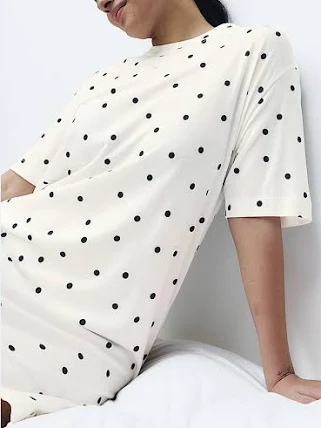 Marks & Spencer Women's Cotton Mid Thigh Length Modern Regular Night Shirt