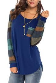Aokosor Women's Casual Short Sleeve Round Neck Loose Tunic T Shirt Blouse Tops with Pocket