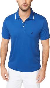 Nautica Men's Classic Fit Short Sleeve Solid Soft Cotton Polo Shirt
