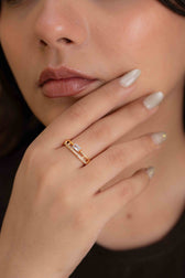 Argent aura Adjustable Ring - Image 3