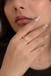 Crystal Swan Adjustable Ring - Image 3