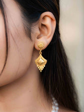 Triveni Long Gold Necklace set - Image 2