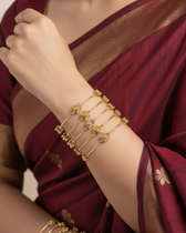 Kashmiri Gold Plated Bangle (Set Of 8) - Image 3