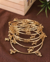 Kashmiri Gold Plated Bangle (Set Of 8) - Image 5