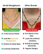 Kimaya Rose Gold Full black Beads Mangalsutra