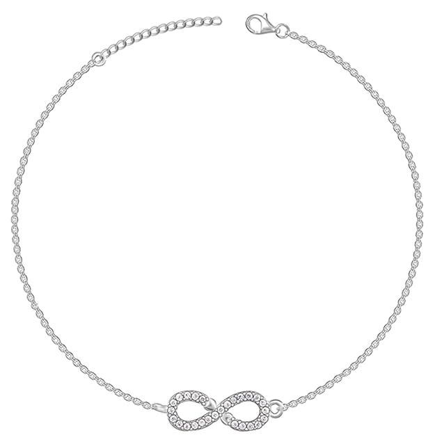 GIVA 925 Silver Rose Gold Infinity Pendant Necklace Ring Stud Earrings Toe Rings Anklet Bracelet Sets | Gifts for Women & Girls