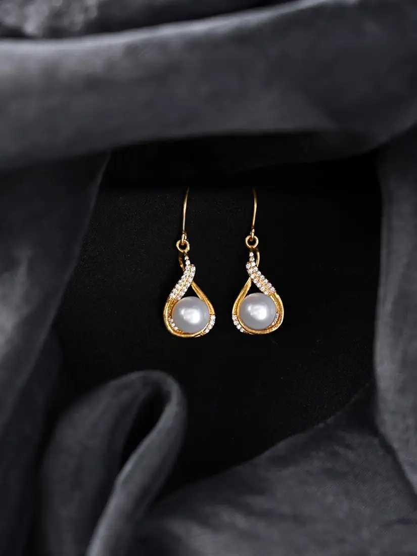 Sterling Silver Esin Real Pearl Pendant Earrings Chain Necklace Jewellery Set