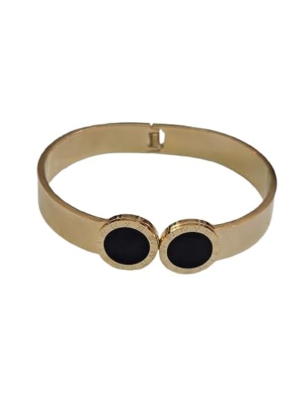 Women Black Stainless Steel Kada Bracelet - Image 3