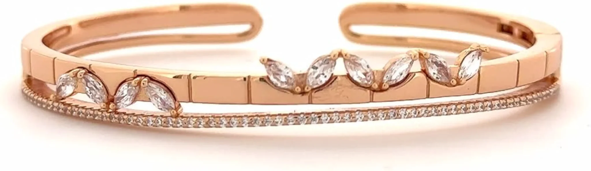 leaf style Cuff Bracelet, Adjustable - Image 3