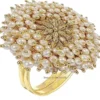 Ring for Women Gold Plated Alloy Adjustable Cocktail Finger Ring
