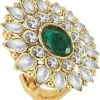 Ring for Women Gold Plated Alloy Adjustable Cocktail Finger Ring - Image 2