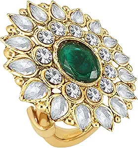 Ring for Women Gold Plated Alloy Adjustable Cocktail Finger Ring - Image 3