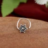 sterling Silver Antique oxidised Nose Pin - Image 2