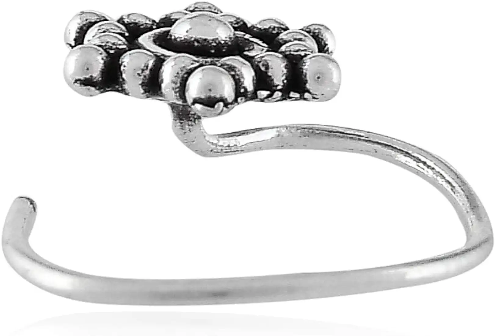 sterling Silver Antique oxidised Nose Pin - Image 3