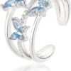 Butterfly 925 Sterling Silver Ring for Women & Girls | Adjustable Size | Nature-Inspired Design |