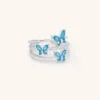Butterfly 925 Sterling Silver Ring for Women & Girls | Adjustable Size | Nature-Inspired Design | - Image 2
